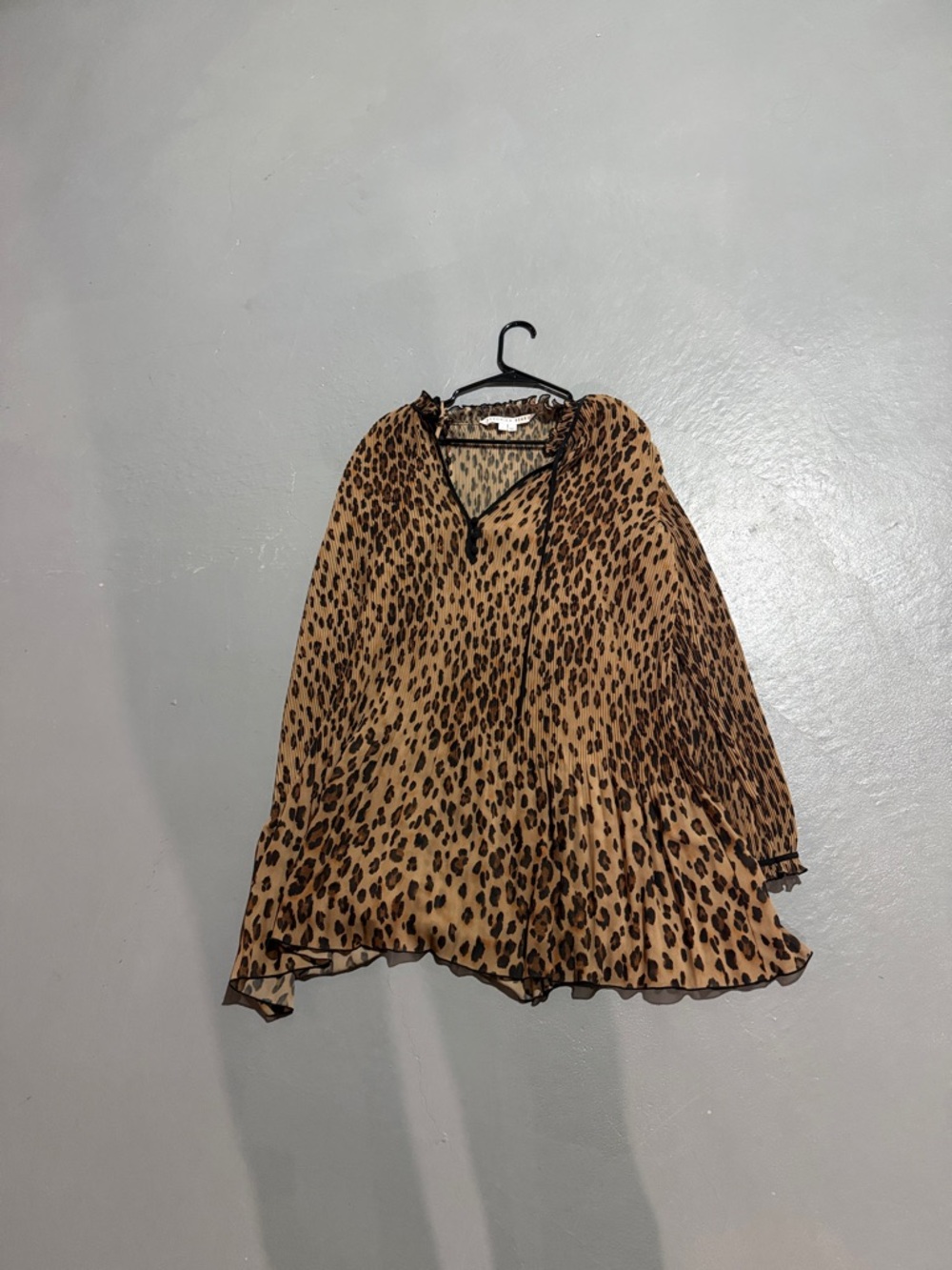 Veronica Beard Leopard-Print Tunic in Tan and Black